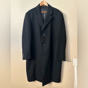Rainforest Men’s Long Black Coat 44R Excellent Condition!!